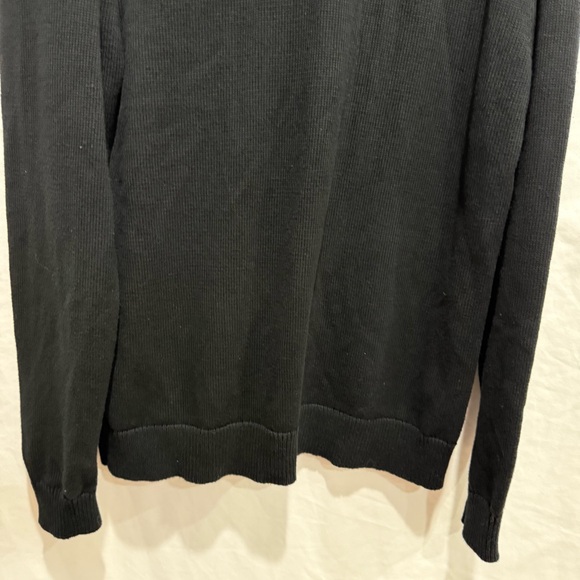 Weatherproof Vintage Mens Black 1/4 Zip Cotton Sweater Large Warm Cotton Classic - Picture 10 of 12